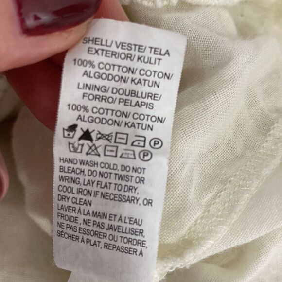 Lucky Brand Cotton Ivory Color Crochet Top Size M - Picture 8 of 10